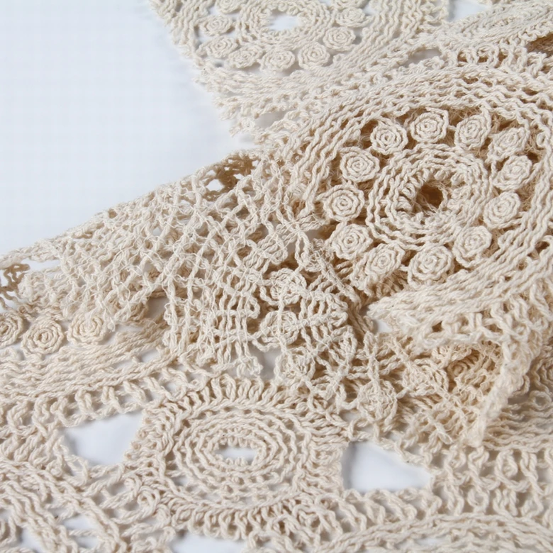 New arrivals chemical indian gupure embroidery water soluble lace fabric online