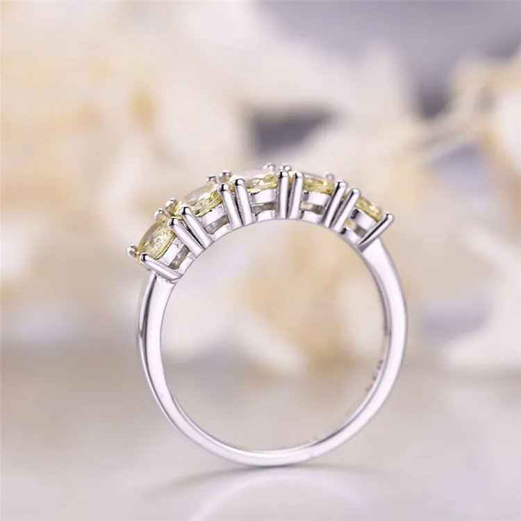 Seven a jewelry SAR7228 Diamond Women Jewelry Price White Gold Wedding Band Silver 925 Rings