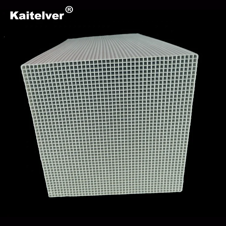 Cordierite, mullite, alumina porcelain honeycomb ceramic monolith thermal storage RTO/RCO
