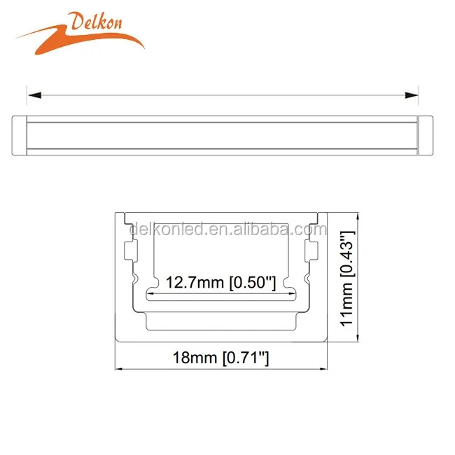 18*11 мм Водонепроницаемая плитка, светодиодный алюминиевый профиль, наружная Алюминиевая СВЕТОДИОДНАЯ лента