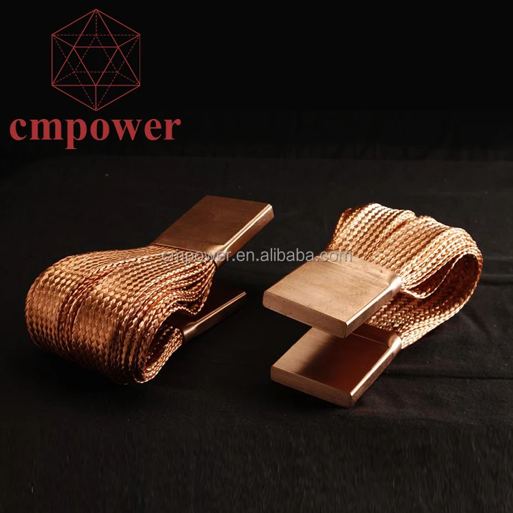Nickel Plated Flexible Copper Braided Electrical Busbar Conductor Products for Sale