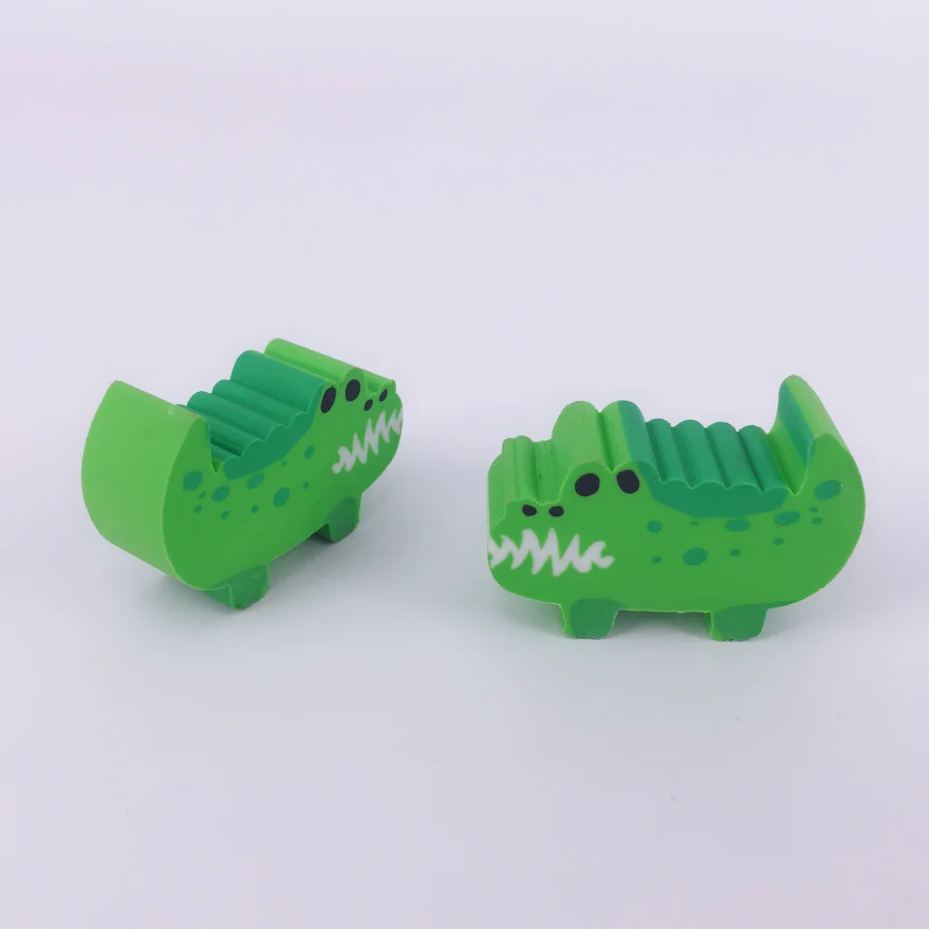 2D Colorful Extrusion Fancy Animal Alligator Eraser