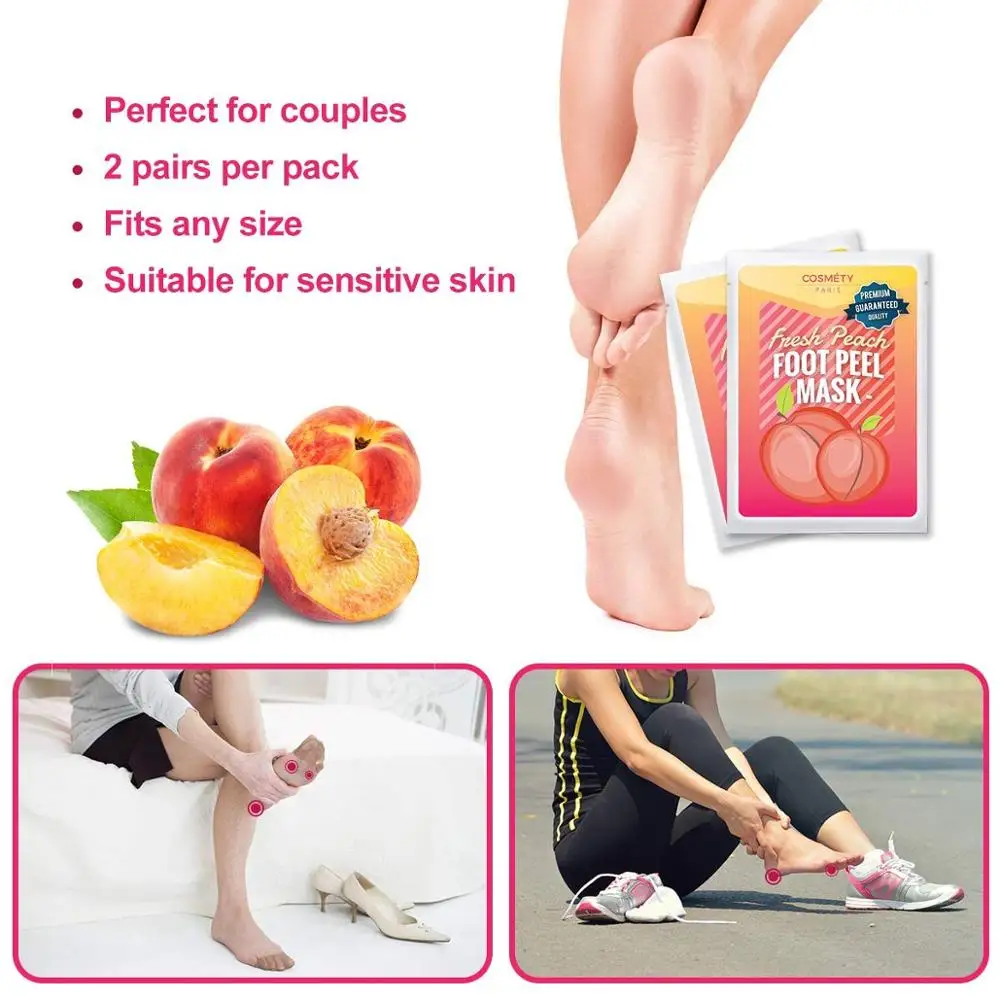 2 пары в коробке, маска для удаления мозолей и омертвевшей кожи, отшелушивающая маска для гладкой и мягкой кожи ног