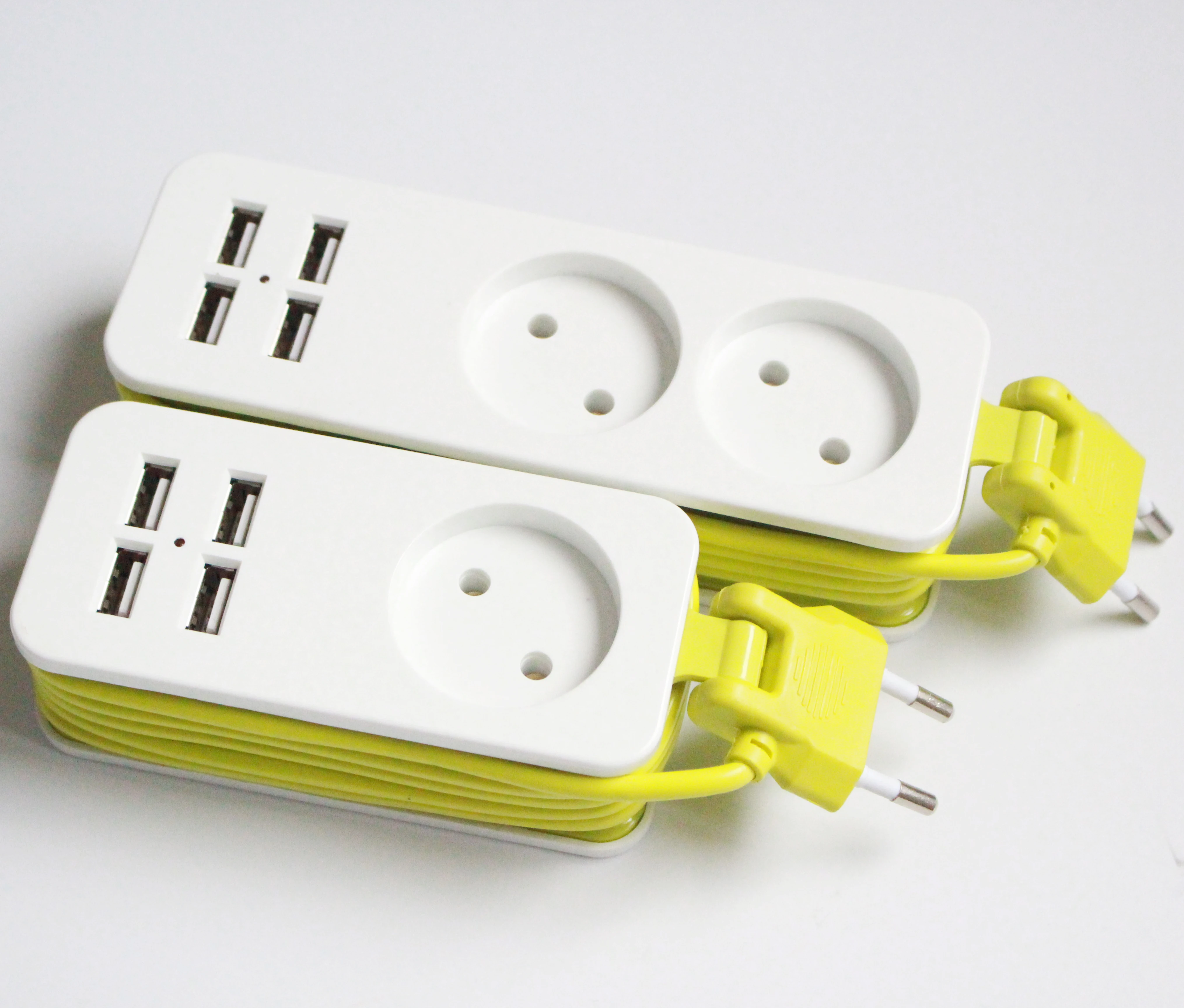  Европейский стандарт умная розетка с круглым отверстием 4 отверстия USB + 2