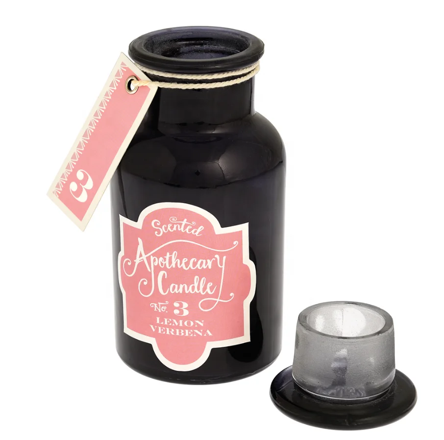 250ml amber glass apothecary jars with lid