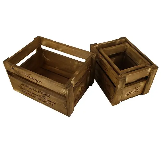 Direct factory manufacture TIMBER bulk wooden crate wood slat box