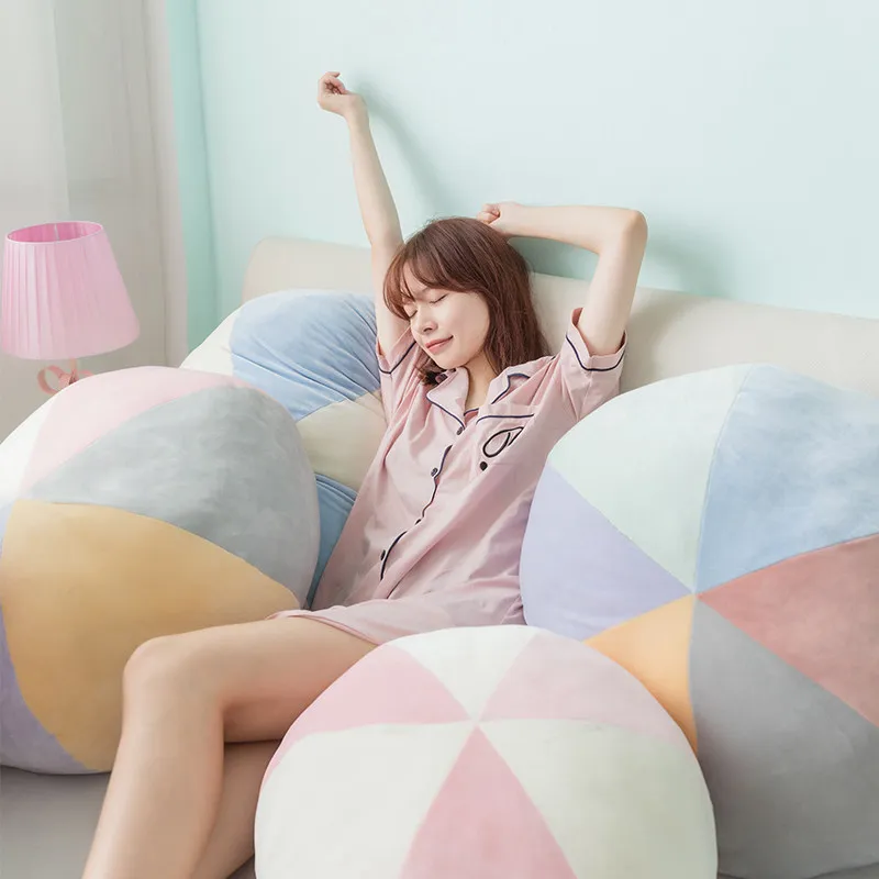 Candy color sofa headboard pillow net red bedroom cushion for home decor