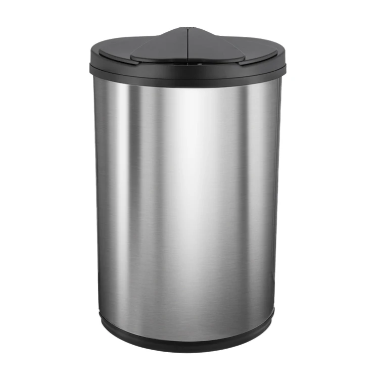 Hot selling  slide open touchless trash bin smart waste Bin lid