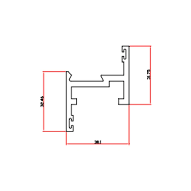 Long warranty aluminum window profile Guangzhou aluminum profile wardrobe door customized model