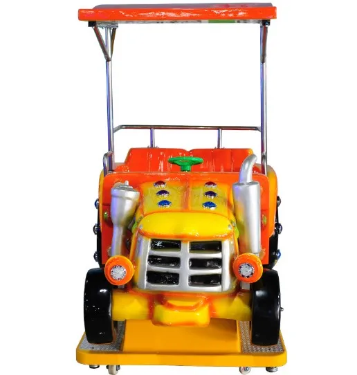 Factory Price Coin Operated Arcade Indoor Sport Amusement Tractors Kids Swing Car Game Machines  For Sale