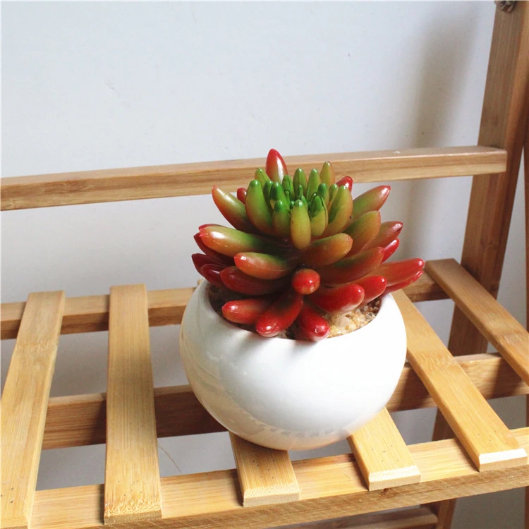 Desk decoration Artificial Succulents Plants potted  fingers shape plant for home decoration