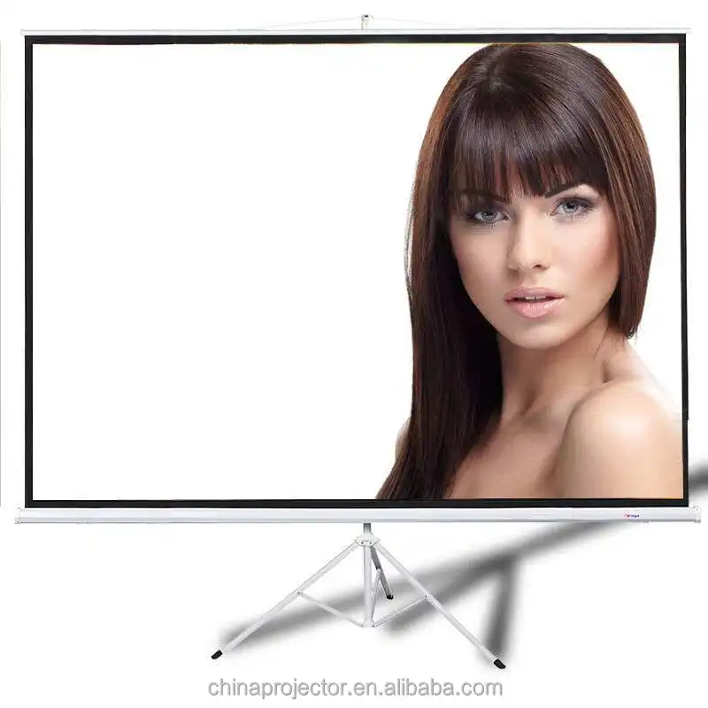 Хорошее качество экран проектора 150 дюймов 4:3 складной штатив стоя проекционный экран матовый белый открытый/закрытый экран