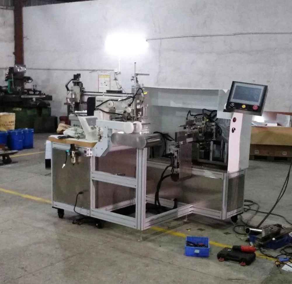 
Full Automatic Curtain Pinch Pleating Sewing Machine with fabrics feeding robot 