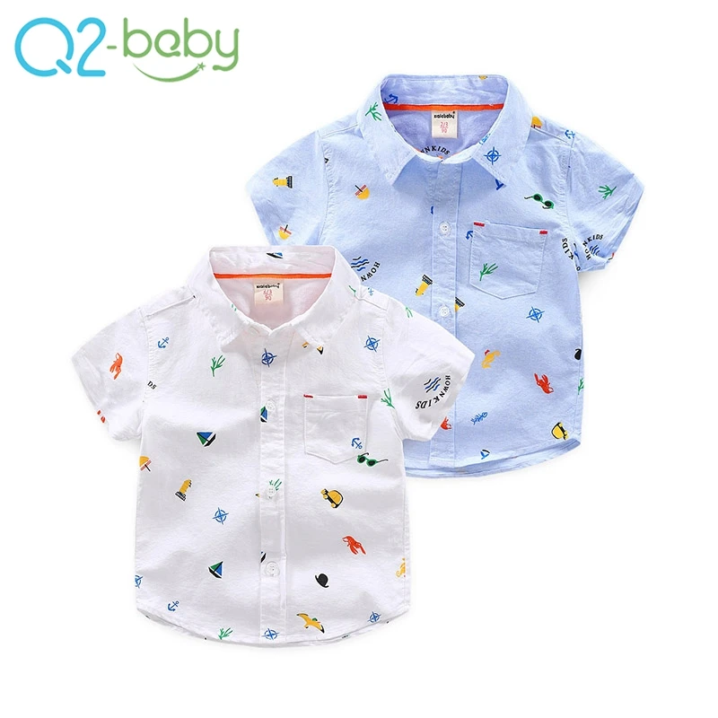 
Boys short sleeve shirt new summer kids cotton cartoon print casual blouse alsy099  (62089438282)