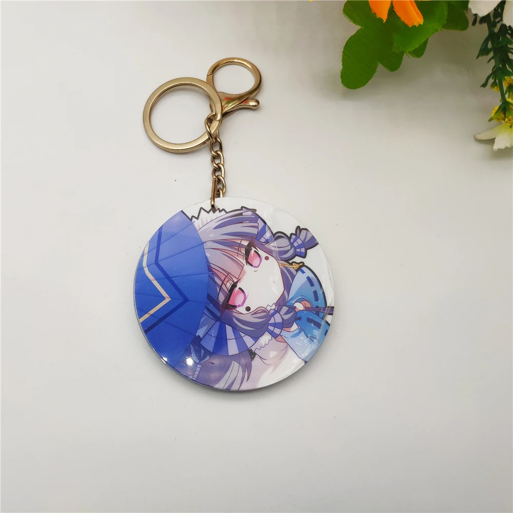Free Sample CMYK Offset Print Acrylic Mirror Keychain Custom Anime Acrylic Keychain Key Chain