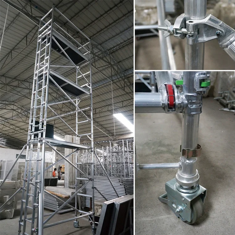 Portable aluminium scaffold stair mobile tower