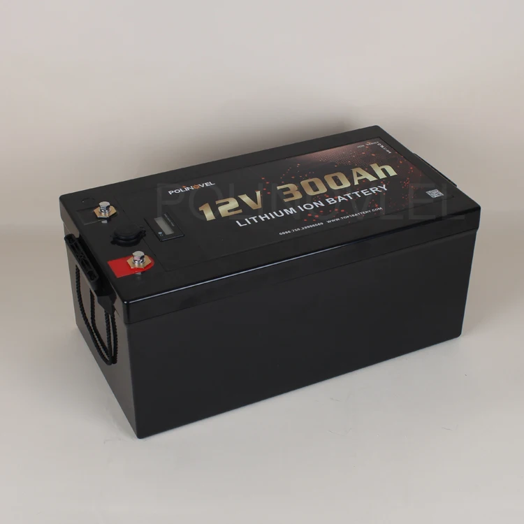 Polinovel LCD Dual USB Port Deep Cycle Lifepo4 12v 300 Ah Lithium Ion Battery