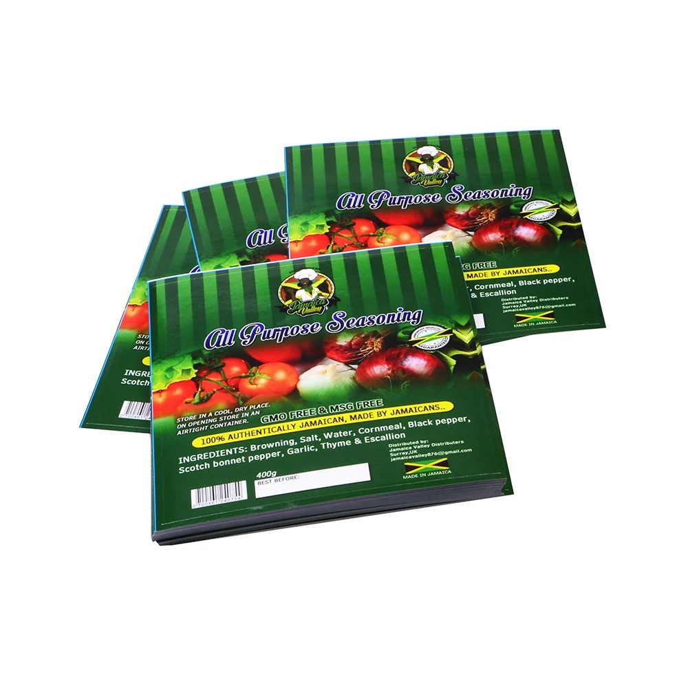 Glossy coated adhesive paper Cerasee 24 herbal tea bags packaging label sticker customized