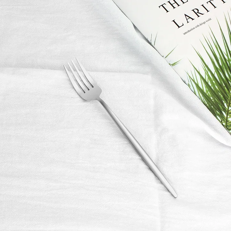 
Serving Silver Flatware Cutlery for Dessert Dinnerware Tableware Fork Knife Spoon Set of 10 PCS 