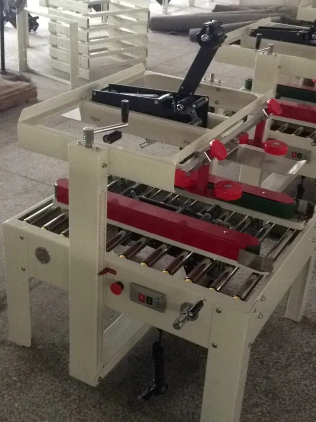 FXJ5050I  Side Drive Belt Semi Automatic Manual Flaps Folding Tape Carton Sealer