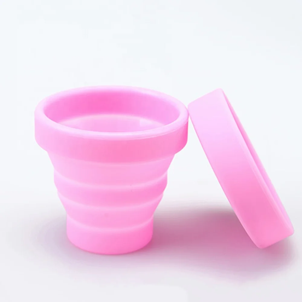 Portable Foldable Cup Silicone Collapsible Travel Cup with Lid