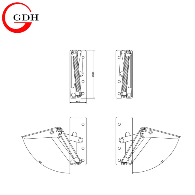 White powder coated furniture bed Sofa lift hinge with spring