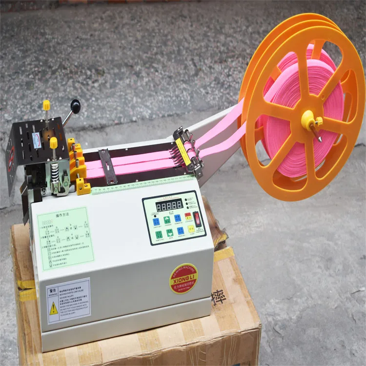 Automatic Hot and Cold Knife Tape Elastic Zipper Care Label Cutter Magic Tape Cutting Machine