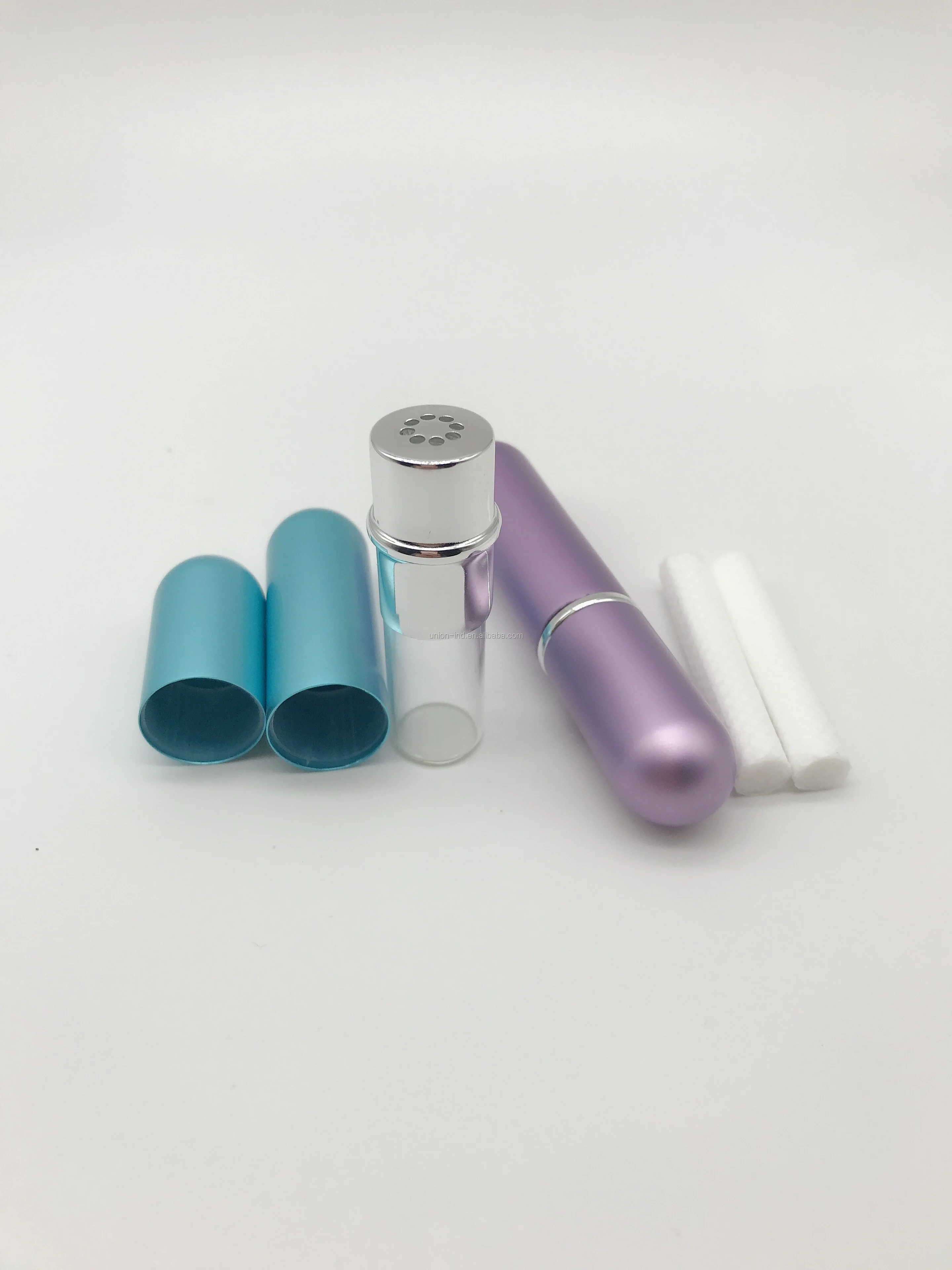 
Essential Oil metal aromatherapy inhaler Blank Nasal Inhaler Tube Bottles Refill Metal Aluminum inhaler 