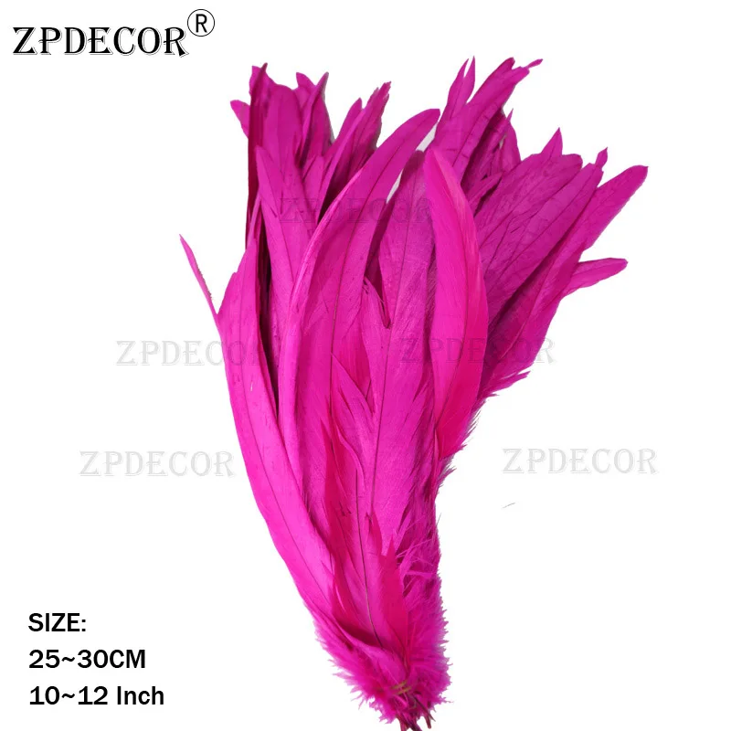 25-30 CM 1pack 100 PCS  Cheap Rooster Tail Feathers for DIY or Arts and crafts