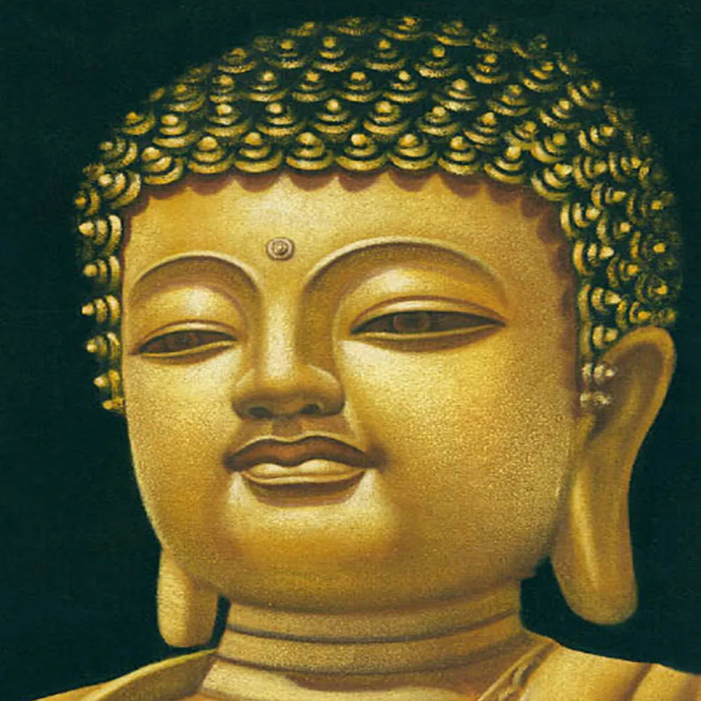 Популярный дизайн буддизм ручная роспись высокое качество Декор голова Будды картина маслом на холсте украшение для