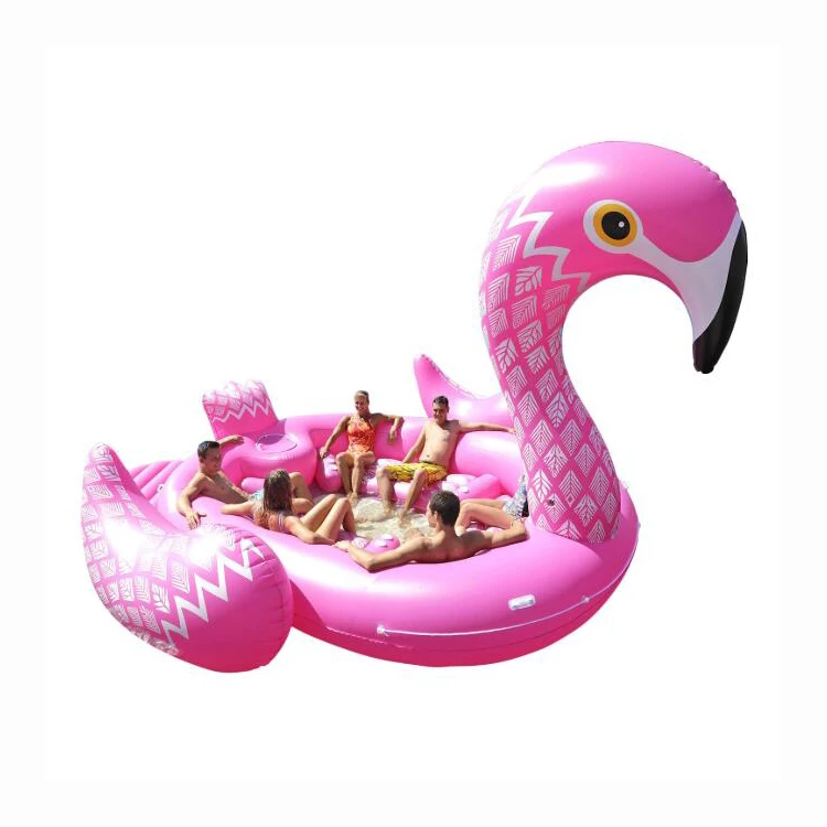 4-6 persons huge inflatable flamingo pool float lake floating island