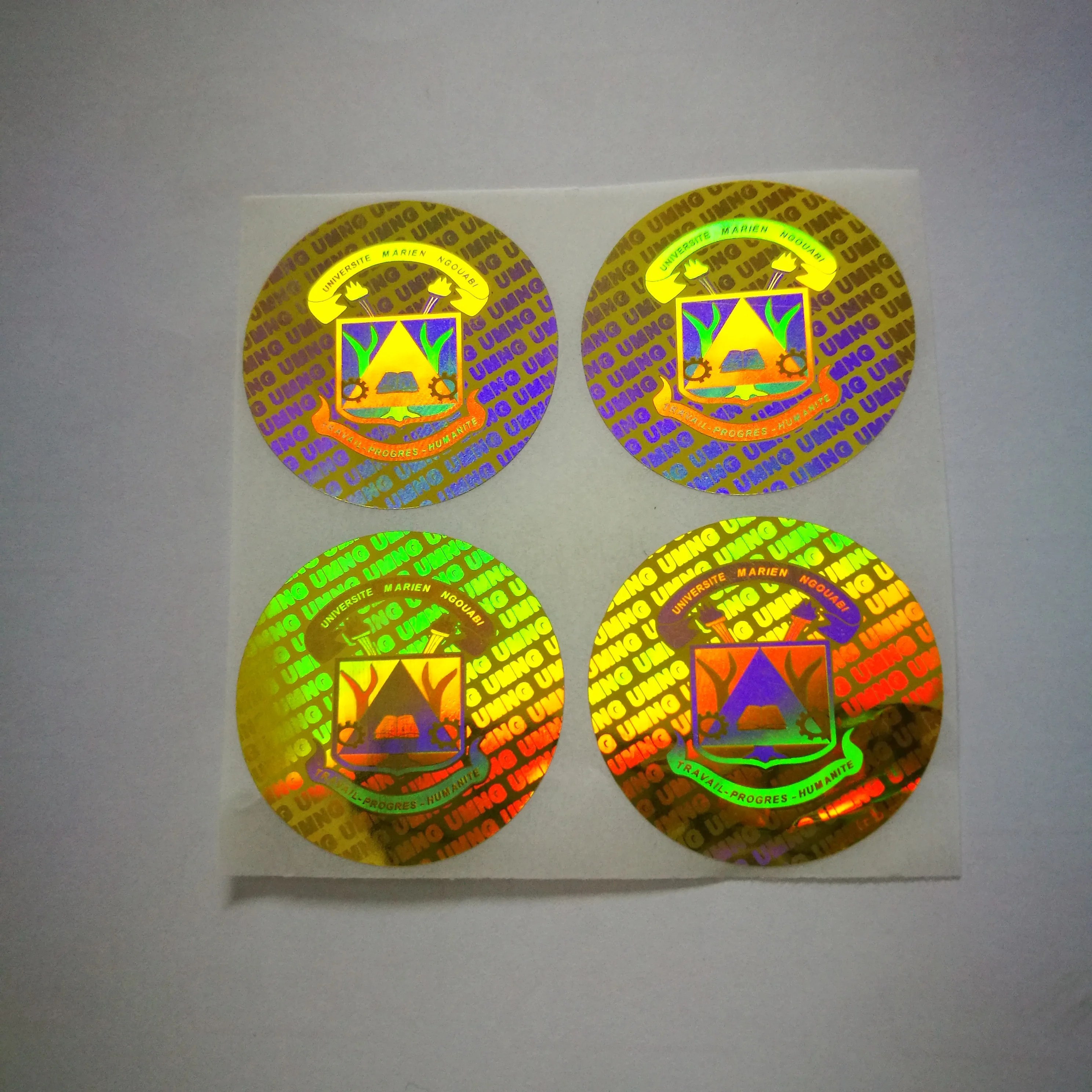 dot matrix tamper proof one-time security 3D hologram sticker/label with serial numbers