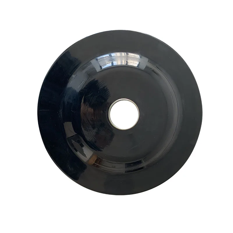 Black spinning metal round aluminum chair base