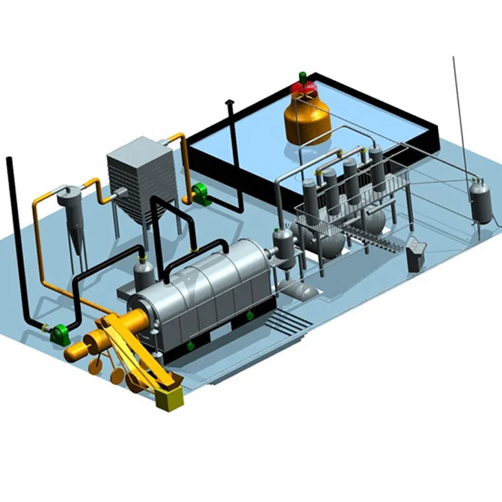 SKLY-12 Waste tyre oil extraction refining machine