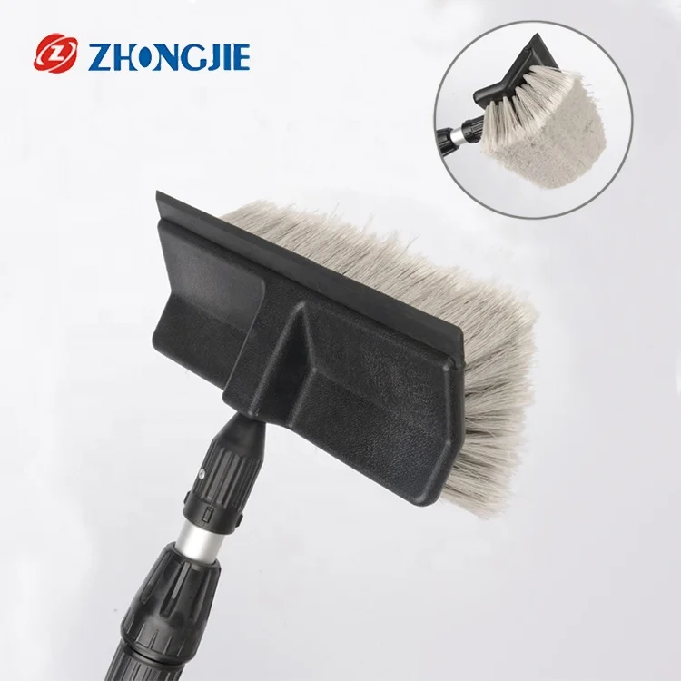 
PVC soft bristle telescopic flow through truck car wash brush 