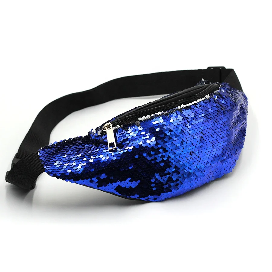 Hot Selling Glitter Sequins Waist Bag Fanny Pack Fashion Reflective Shiny Pink Fanny Pack