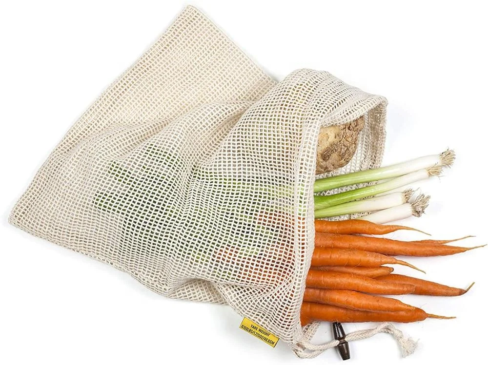 Сетчатая Сумка на шнурке из 100% хлопка