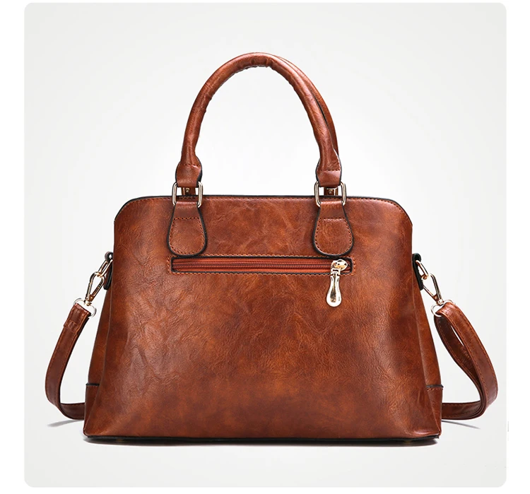 
Five Colors Wholesale Custom 3 Pieces Fancy Good Quality Lady Leather Handbag 