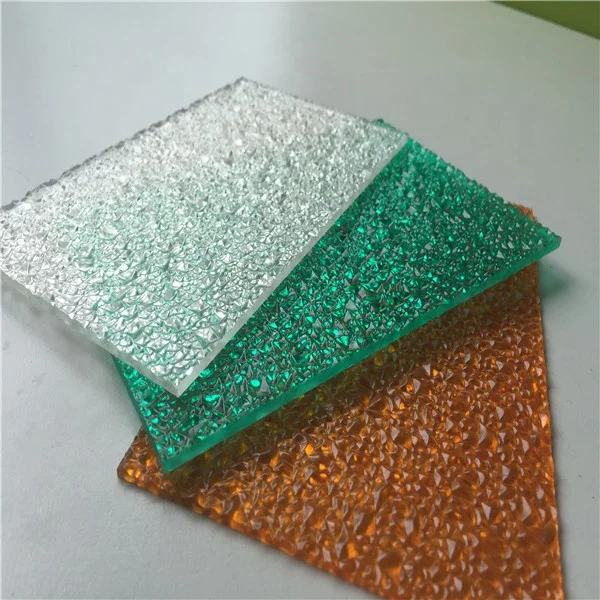 colored polycarbonate raindrop embossed sheet/colored plastic sheets polycarbonate embossed sheet