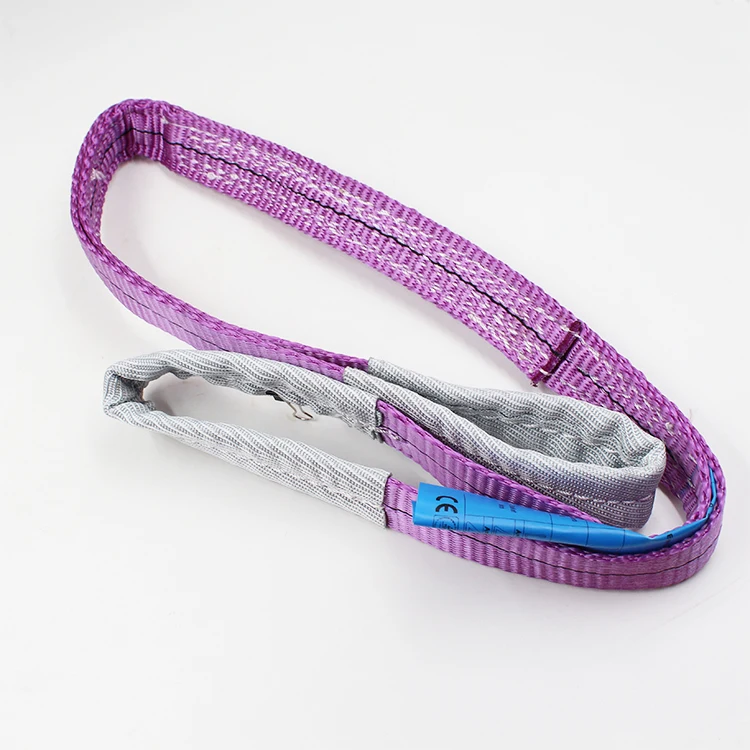 30mm  Width 1T Color Code Purple Polyester Webbing Sling With Flat Or Becket Eyes