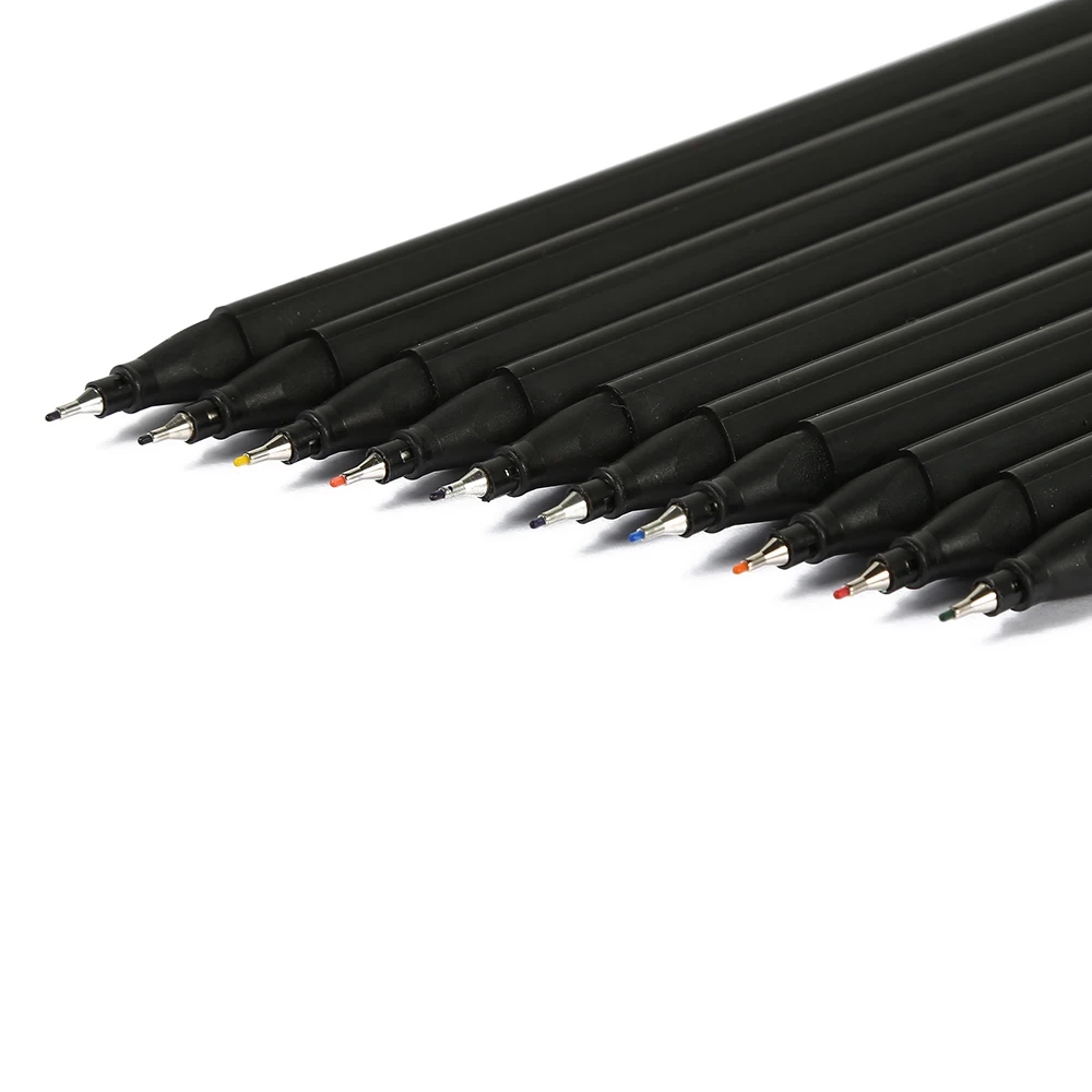 Wholesale muti color fineliner professional felt tip plastic watercolor pen set