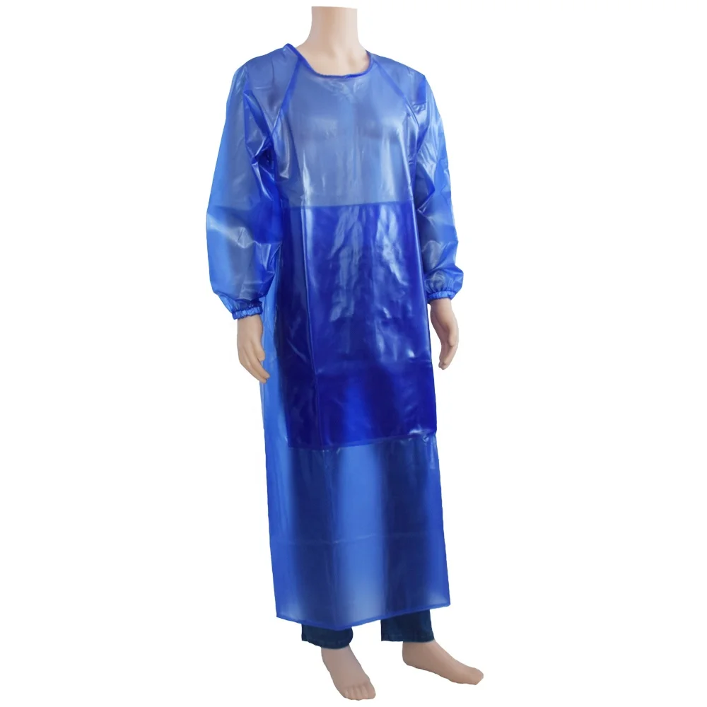 Thickened pvc waterproof oil resistant long sleeve apron
