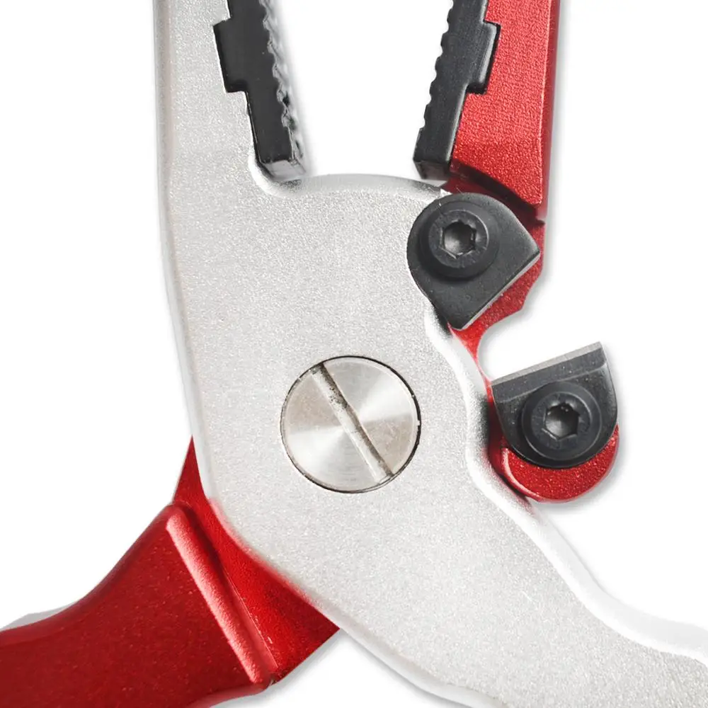 Wholesale Fishing Line Side Equipment Carp Tackle Tools Products Aluminum Fishing Pliers Scissors with Sheath Lanyard