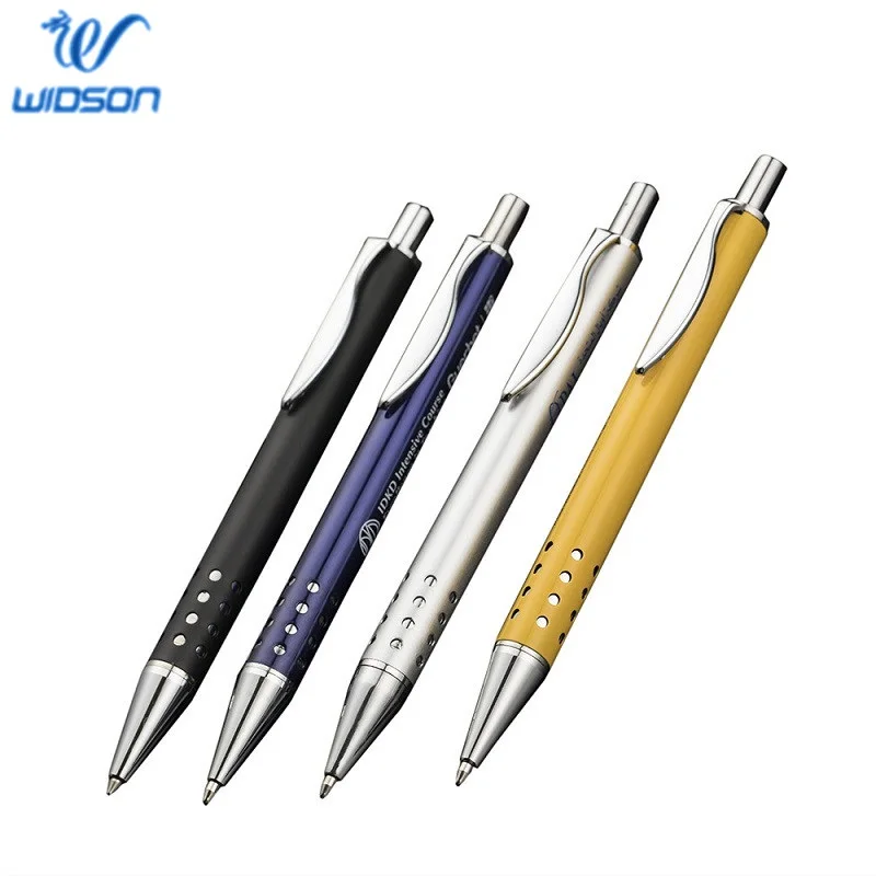 Горячая продажа Рекламная подарочная металлическая шариковая ручка, пользовательская печать логотипа алюминиевая шариковая ручка