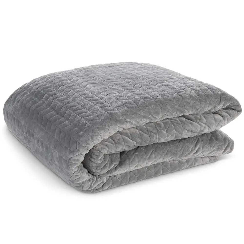 
2019 Hot Sale Luxury Kids Sleeping Weighted Baby Blanket Set with Minky Dot Cover 