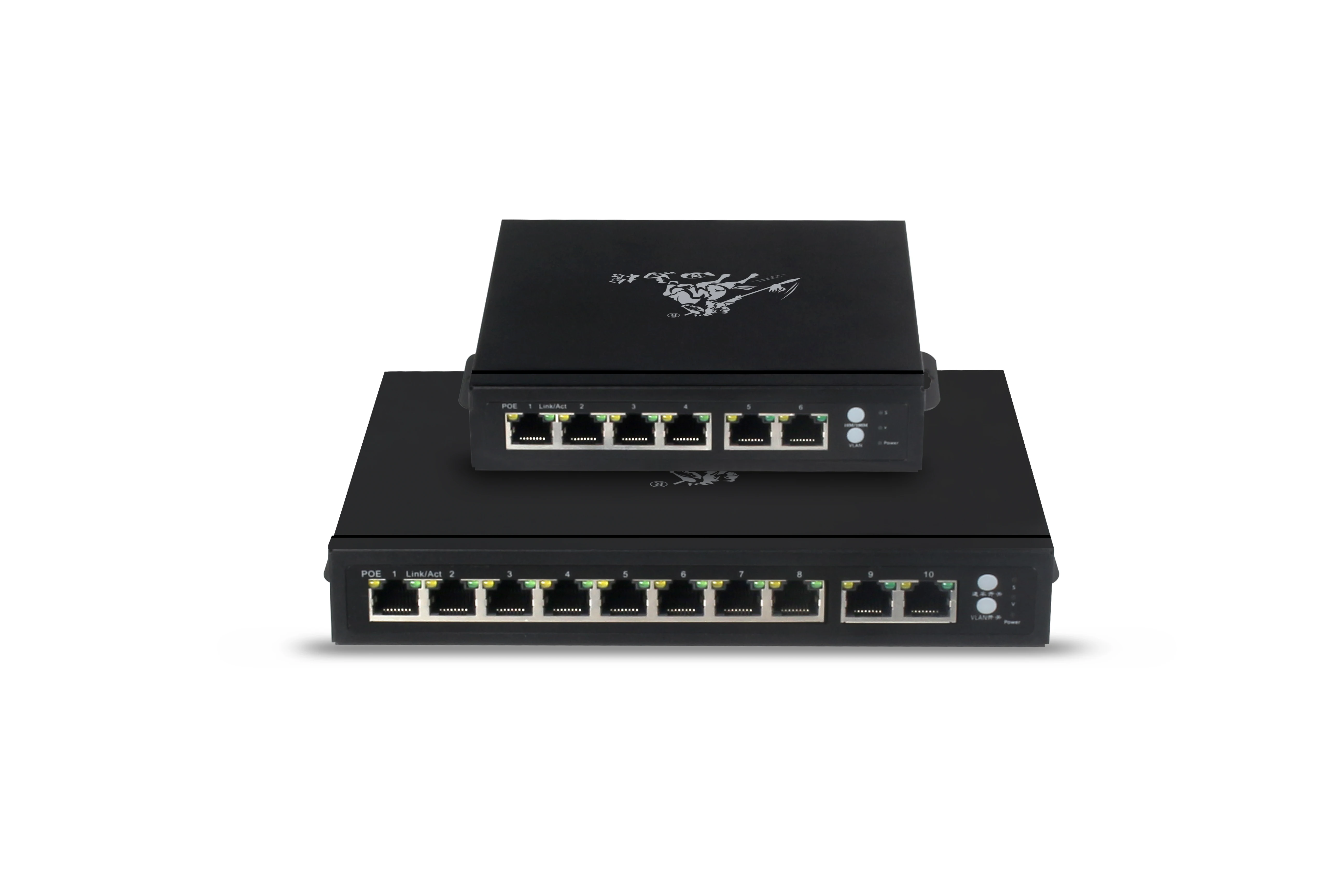 full gigabit industrial poe switch DC5V~55V wide voltage and temperature