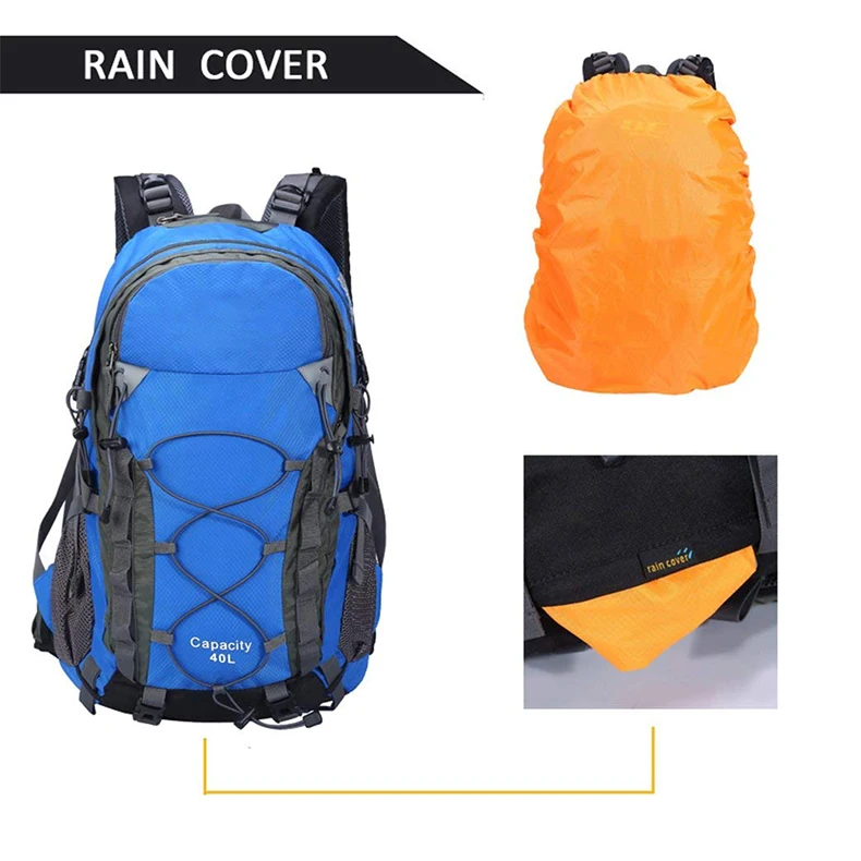 Легкий походный рюкзак 40 л для кемпинга, альпинизма, велоспорта, рыбалки