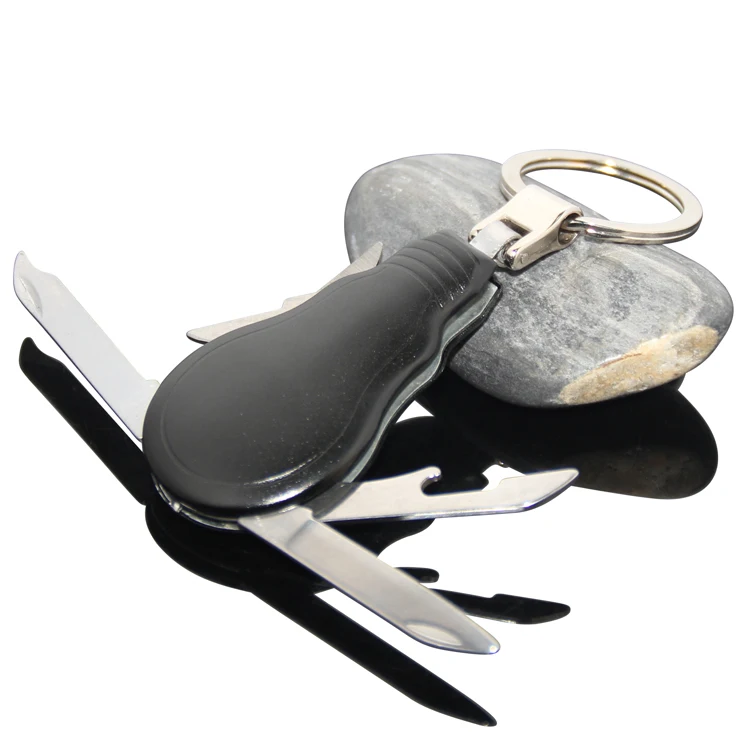 Hot Sale Blank Metal KeyChain Bottle Opener Swissgear Silver Color Gourd Shape Designed Multi Tools Key Chain