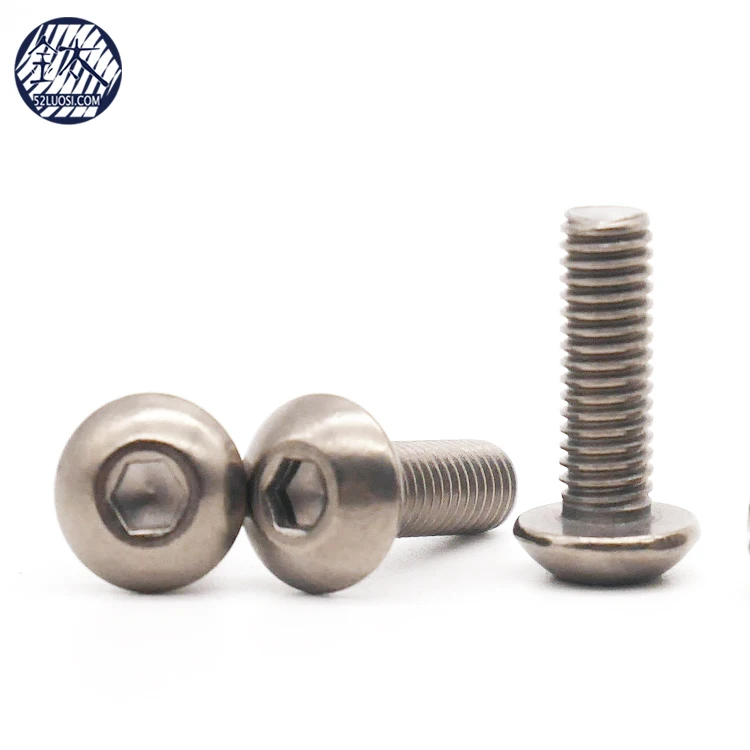 gr2 gr5 3mm 4mm 5mm titanium Hex Socket Pan Head metric screws