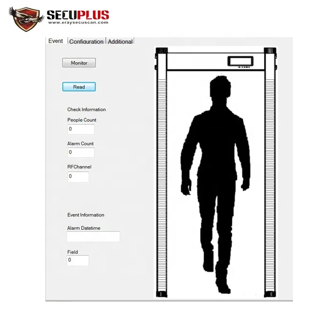 33 zones Walk Through  Body Scanner metal detector gate  Alarm System for school, night club
